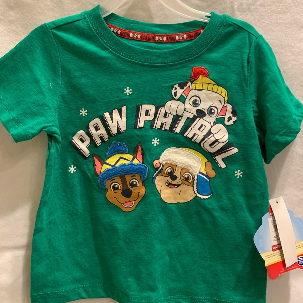 Paw Patrol Green tee shirt for fall and winter